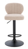 HR193W Latte modern boucle szék fekete lábbal