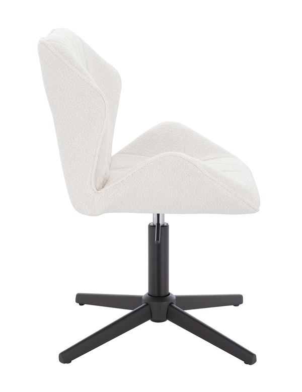 HR212CROSS Krémszínű modern boucle szék fekete lábbal