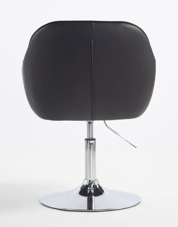 HR2055N Fekete Modern Műbőr Szék Krómozott lábbal