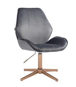 HR350CROSS Grafit modern velúr szék arany lábbal