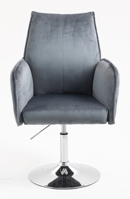 HR280N Grafit Modern Velúr Szék Krómozott lábbal