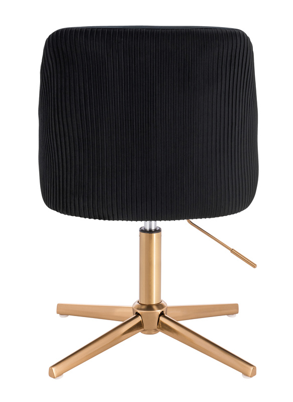 HR920CROSS Fekete Modern Velúr Szék Arany lábbal