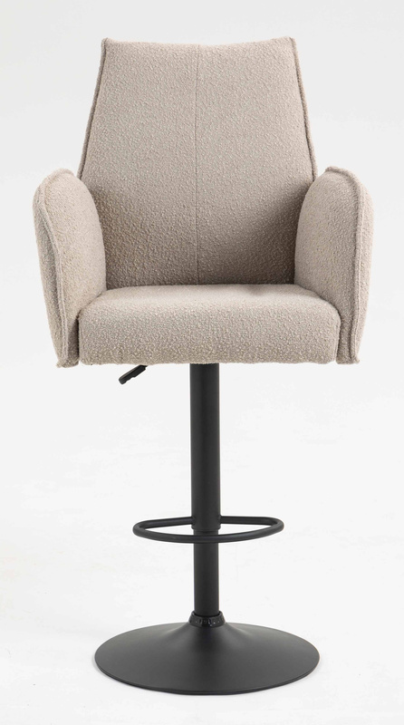 HR280W Latte modern boucle szék fekete lábbal