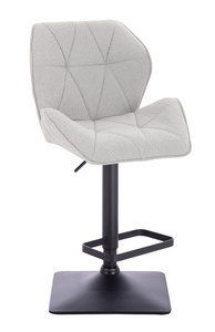 HR212KW Szürke modern boucle szék fekete lábbal