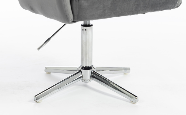 HR250CROSS Grafit modern velúr szék krómozott lábbal