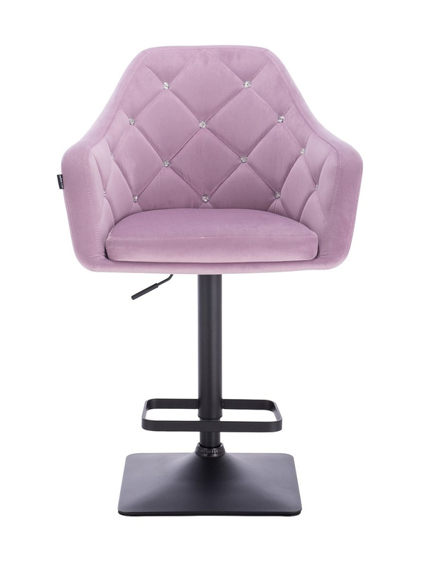 HR830KW Halványlila Modern Velúr Szék fekete lábbal