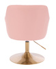 HC190N  Rózsaszín Modern Műbőr Szék Arany lábbal