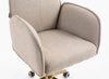 HR280K Latte modern boucle szék arany lábbal