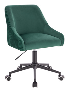 HR920K Sötétzöld Modern Velúr Szék Fekete lábbal