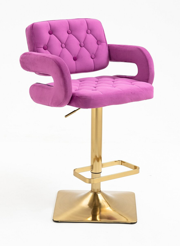 HR8403KW Fukszia modern velúr szék arany lábbal