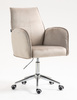 HR280K Latte Modern Velúr Szék Krómozott lábbal