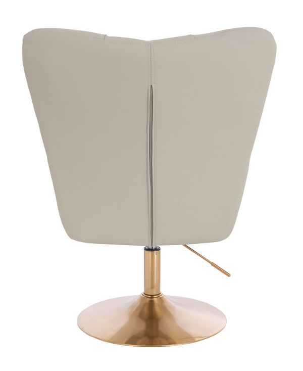 HR650N Ecru Műbőr Premium Soft szék arany lábbal