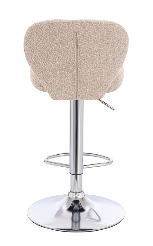 HR193W Latte modern boucle szék krómozott lábbal