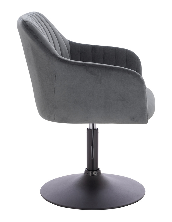 HR190N Grafit Modern Velúr Szék Fekete lábbal