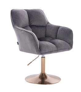 HR550N Grafit modern velúr szék arany lábbal