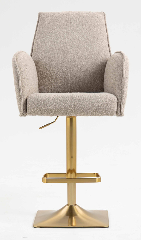 HR280KW Latte modern boucle szék arany lábbal
