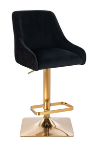 HR920KW Fekete Modern Velúr Szék Arany lábbal