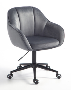 HR2055K Grafit Modern Velúr Szék Fekete lábbal