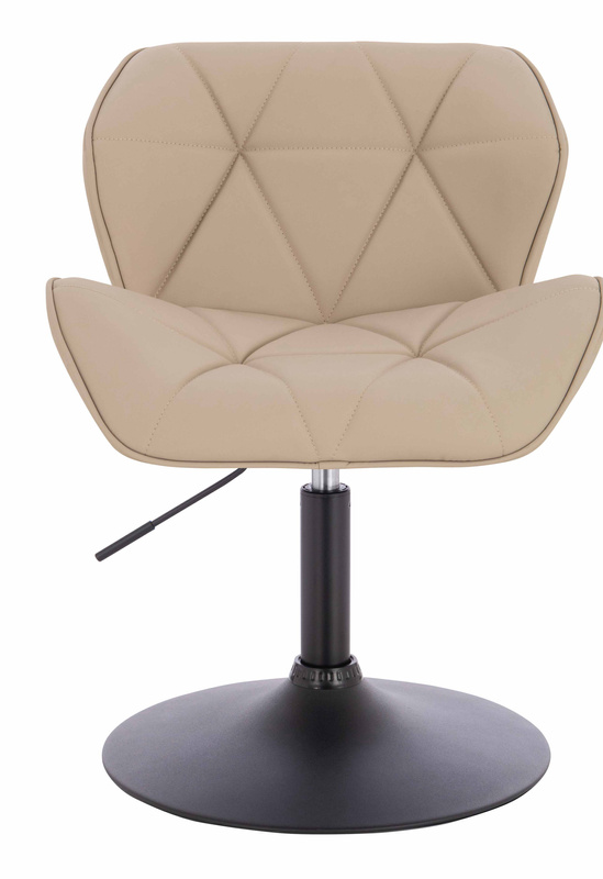 HR111N Krémszínű Műbőr Premium Soft szék fekete lábbal