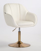 HR2055N Fehér Modern Műbőr Szék Aany lábbal