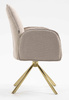HR280 CSILLAGLÁB Latte modern boucle szék arany lábbal