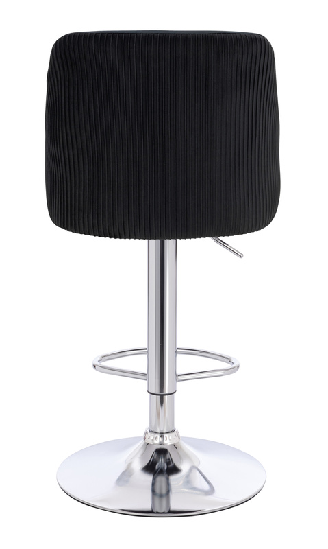 HR920W Fekete Modern Velúr Szék Krómozott lábbal