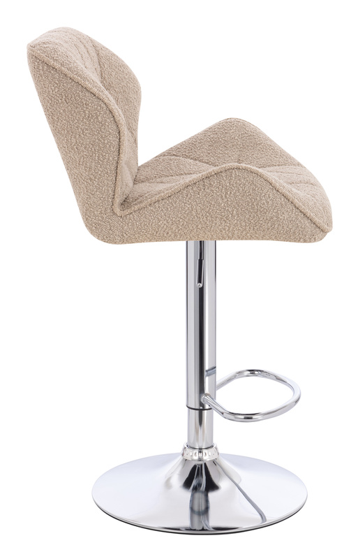 HR111W Latte modern boucle  szék krómozott lábbal