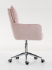 HR250K Púder Rózsaszín modern velúr szék krómozott lábbal