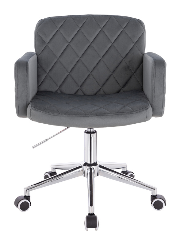 HR802K Grafit Modern Velúr Szék Krómozott lábbal