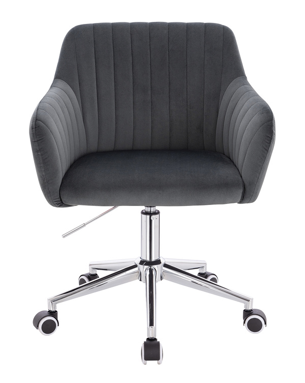 HR190K Grafit Modern Velúr Szék Krómozott lábbal