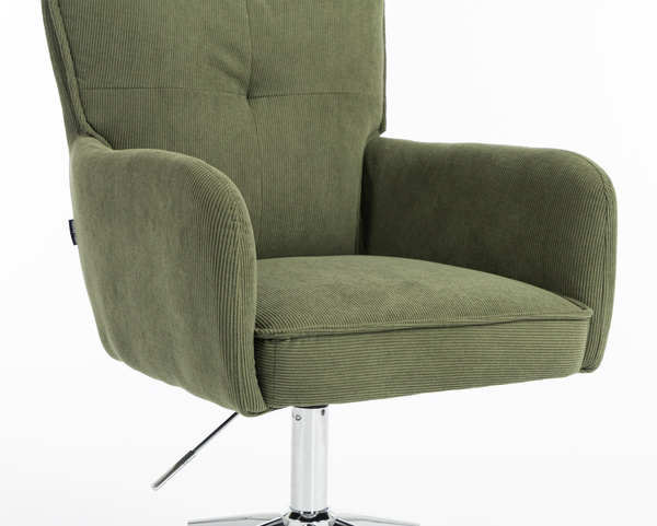 HR250K Catifea Reiată Premium Culoare Verde Salvie Krómozott Lábbal