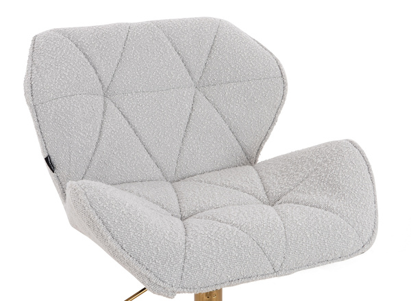 HR111K Szürke modern boucle szék arany lábbal