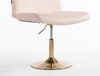 HR150N Púder Rózsaszín Modern Velúr Szék Arany lábbal