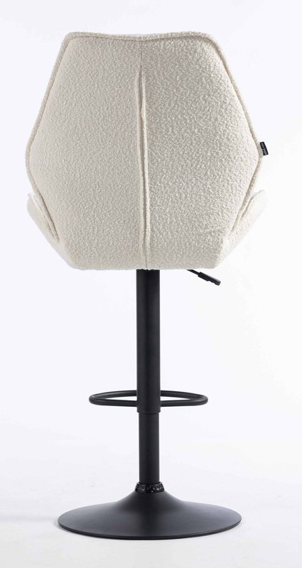 HR350W Krémszínű modern boucle szék fekete lábbal