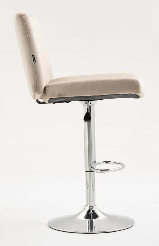 HR150W Latte Modern Velúr Szék Krómozott lábbal