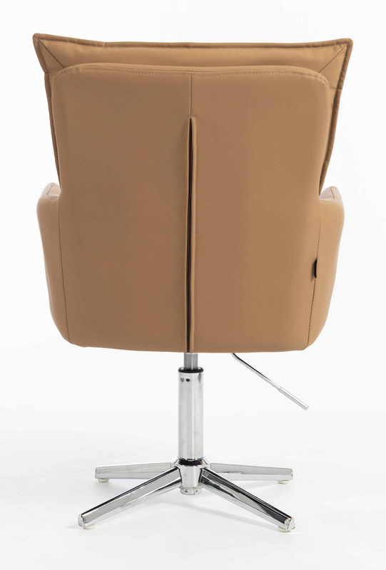 HR250CROSS Karamell Színű Prémium Soft Műbőr Szék Krómozott Lábbal