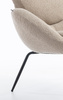 HR2045 Latte modern boucle szék fekete lábbal