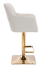 HR550KW Krémszínű modern boucle  szék arany lábbal