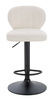 HR193W Krémszínű modern boucle szék fekete lábbal