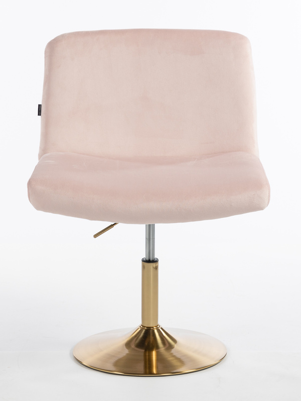 HR150N Púder Rózsaszín Modern Velúr Szék Arany lábbal