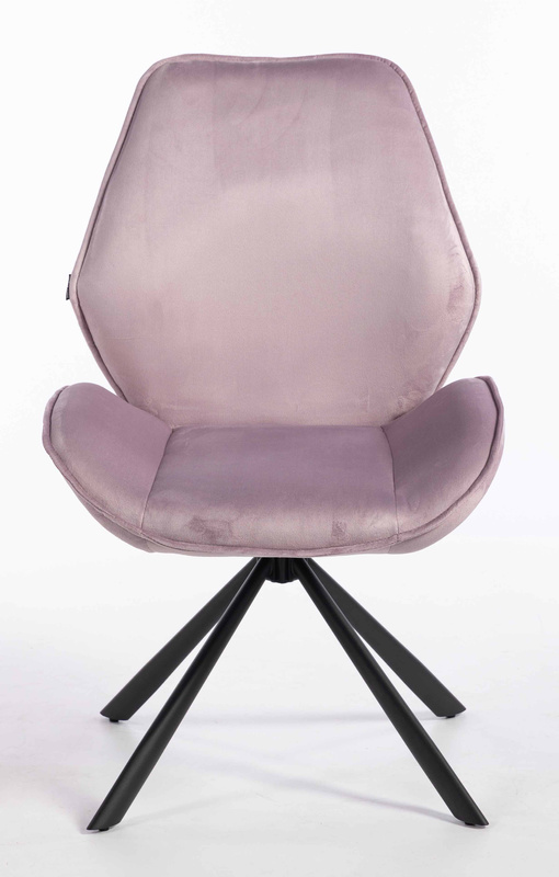 HR350 CSILLAGLÁB Halványlila modern velúr szék fekete lábbal