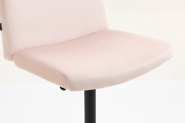 HR150W Púder Rózsaszín Modern Velúr Szék Fekete lábbal