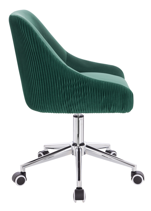 HR920K Sötétzöld Modern Velúr Szék Krómozott lábbal