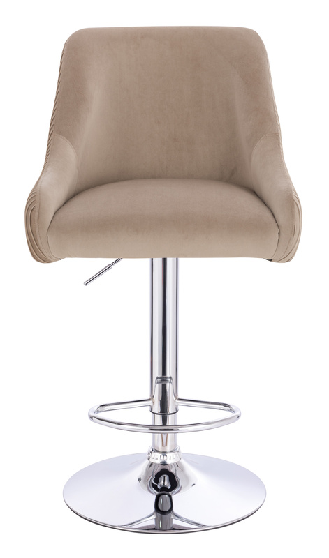 HR920W Latte Modern Velúr Szék Krómozott lábbal