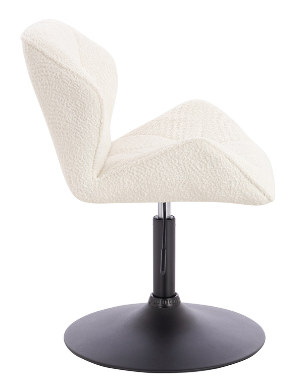 HR111N Krémszínű modern boucle szék fekete lábbal