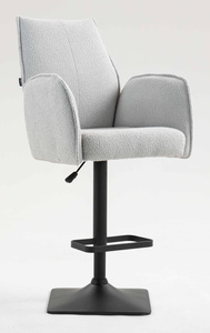 HR280KW Szürke modern boucle szék fekete lábbal