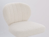 HR193W Krémszínű modern boucle szék fekete lábbal