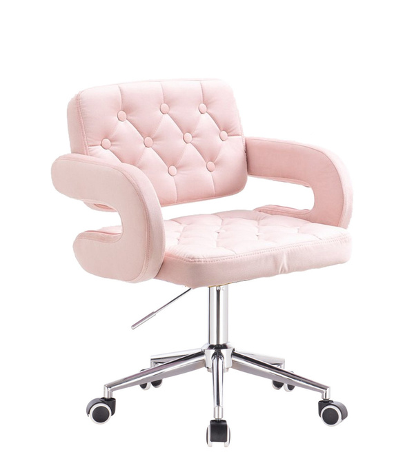 HR8403K Púderrózsaszín modern velúr szék