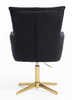HR250CROSS Fekete modern velúr szék arany lábbal