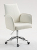 HR280K Krémszínű modern boucle szék krómozott lábbal